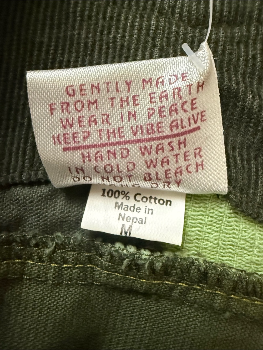 NWT; 🟤Gypsy Rose Patchwork Corduroy Overalls in Olive & Burgundy🟢 - Picture 9 of 12